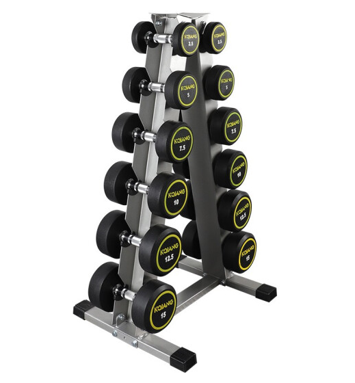 康強(qiáng)商用包膠啞鈴固定啞鈴健身房專用 6付啞鈴組(含啞鈴、啞鈴架)